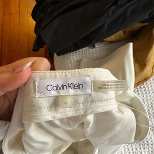 Calvin Klein Cream Work Pants